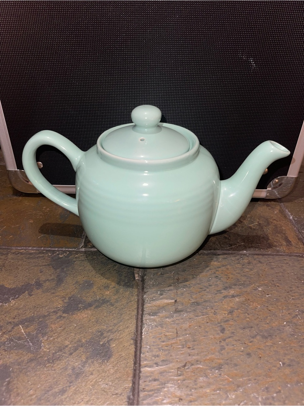 Old Amsterdam Porcelain Works Turquoise Blue Teapot